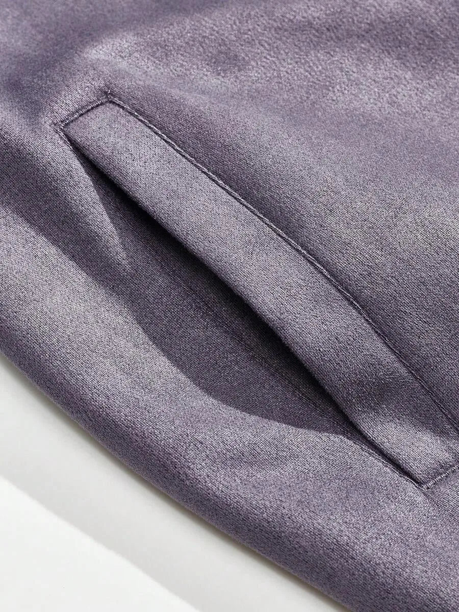 Bomberjack met suede-achtige textuur