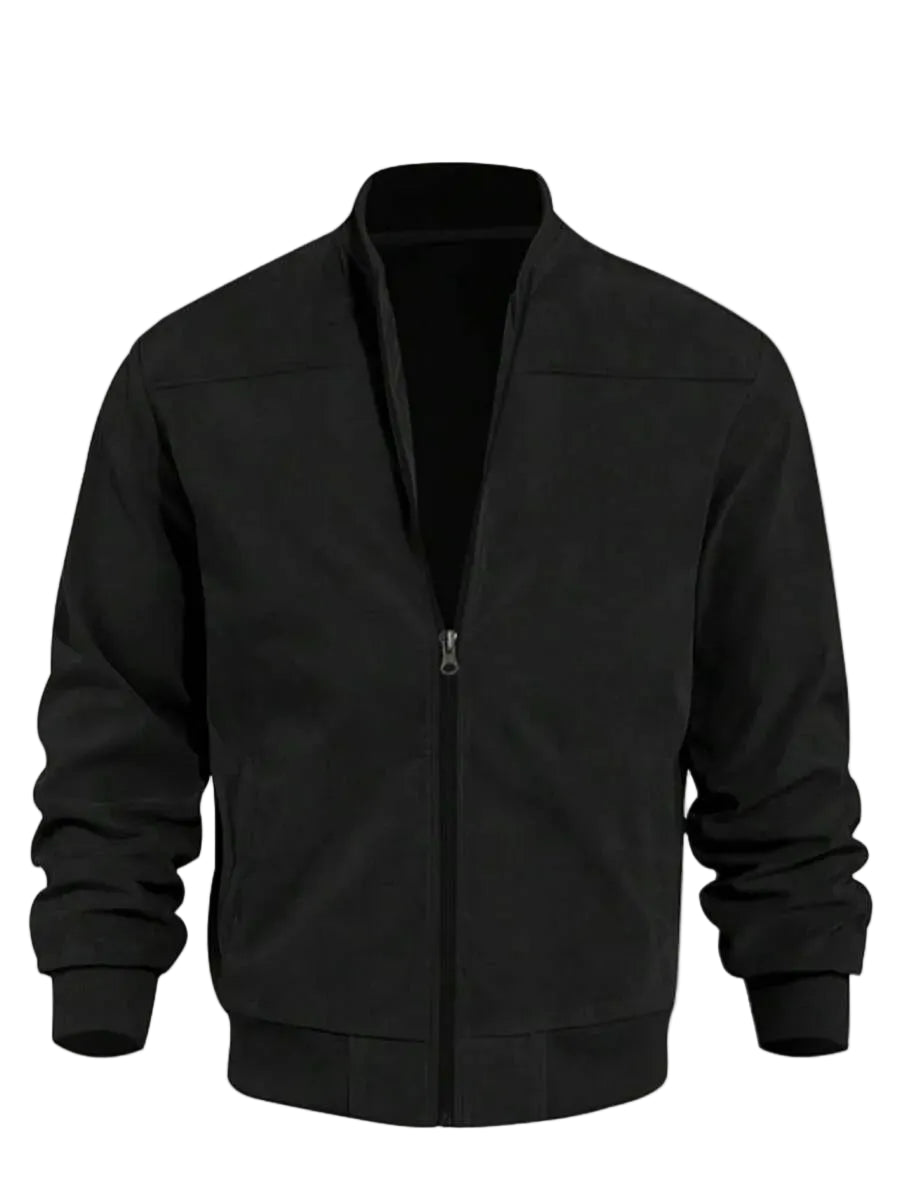 Bomberjack met suede-achtige textuur