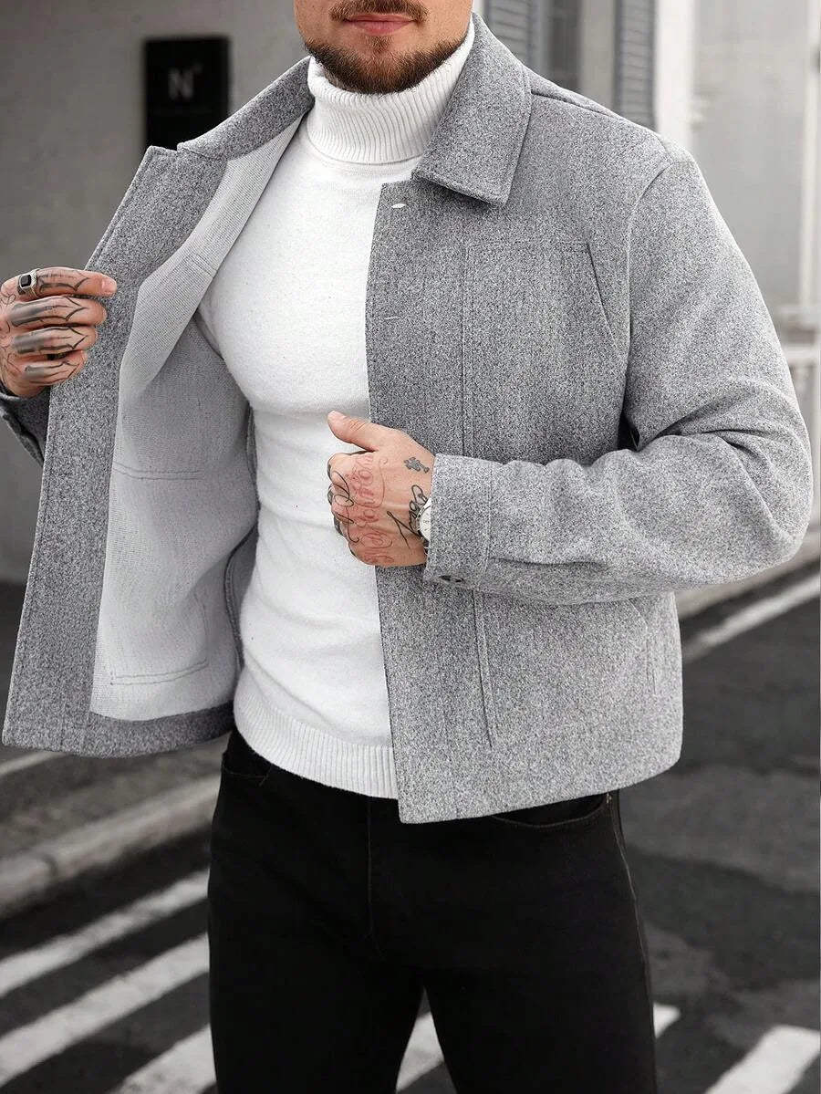 Bomberjack met collared neckline