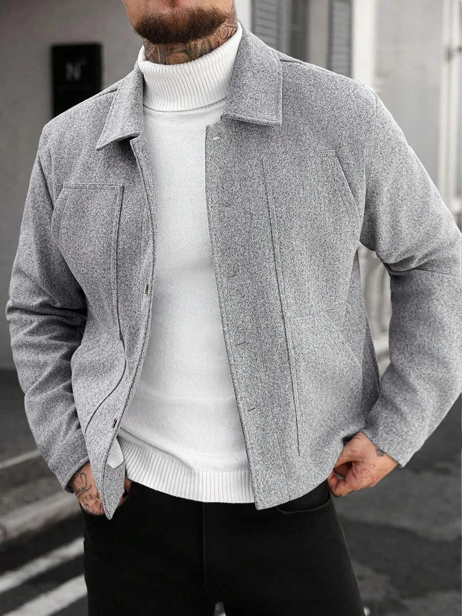 Bomberjack met collared neckline
