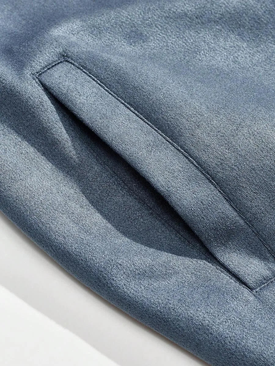 Bomberjack met suede-achtige textuur