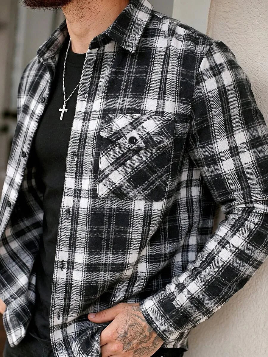 Overshirt met plaid patroon