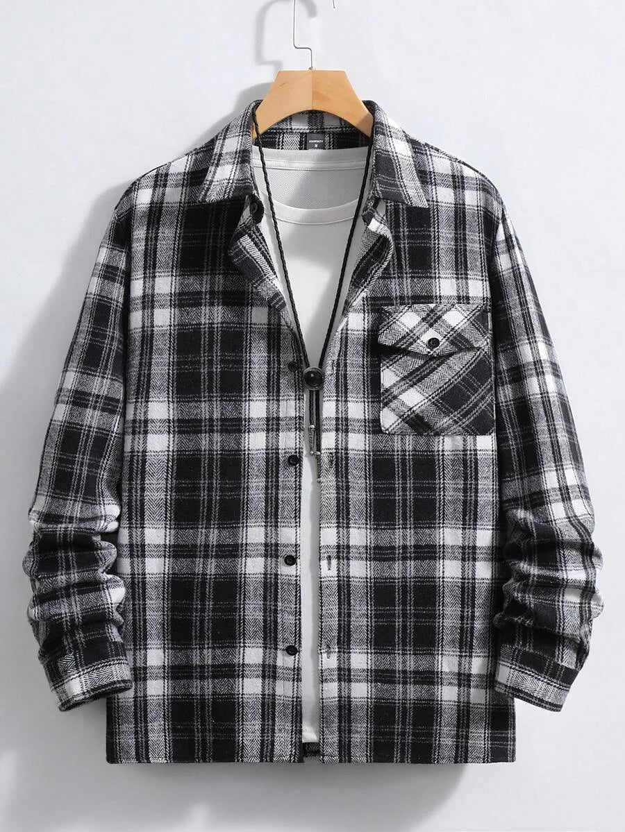 Overshirt met plaid patroon