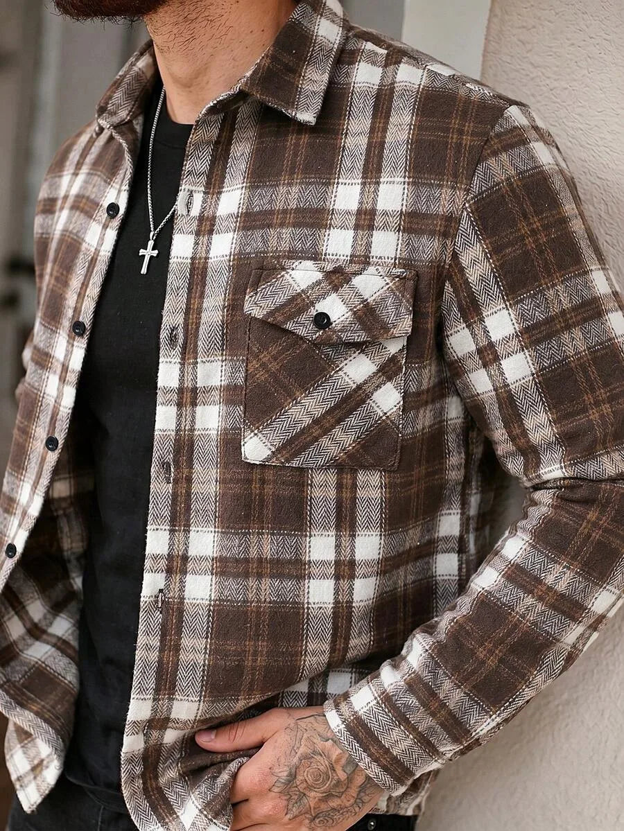 Overshirt met plaid patroon