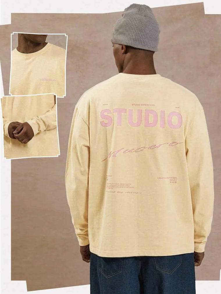 Oversized longsleeve met graphic print