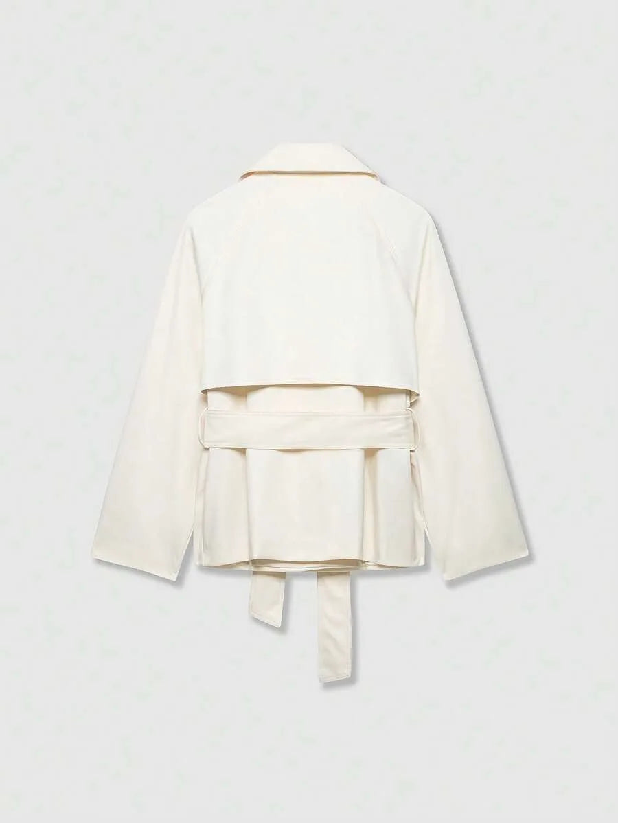 Trench coat met ceintuur en zakken