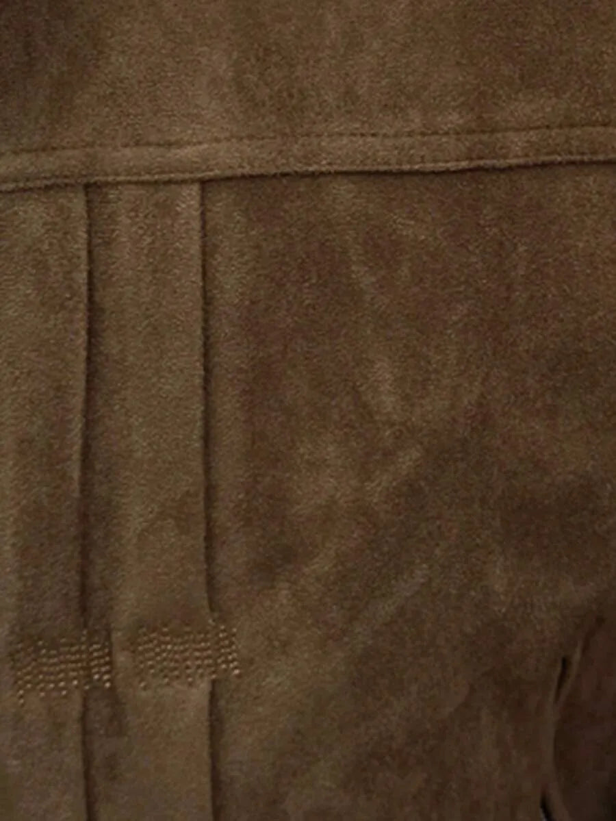Bomberjack van bruin suede