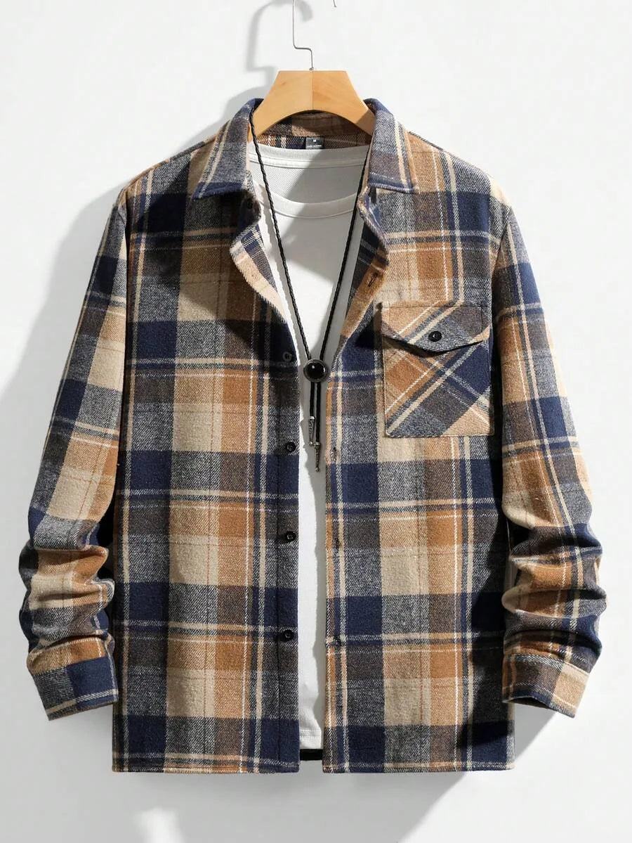 Overshirt met plaid patroon