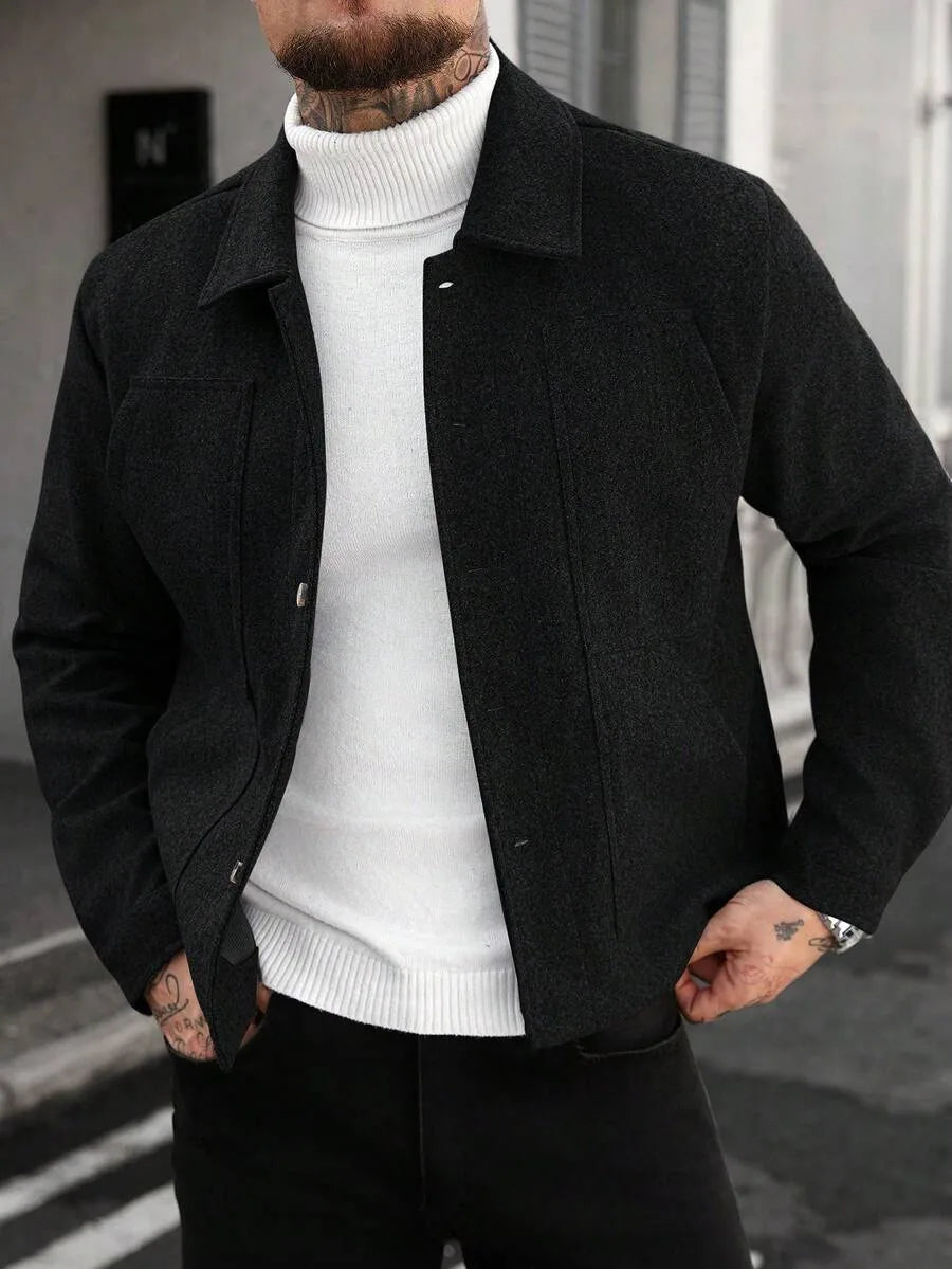 Bomberjack met collared neckline