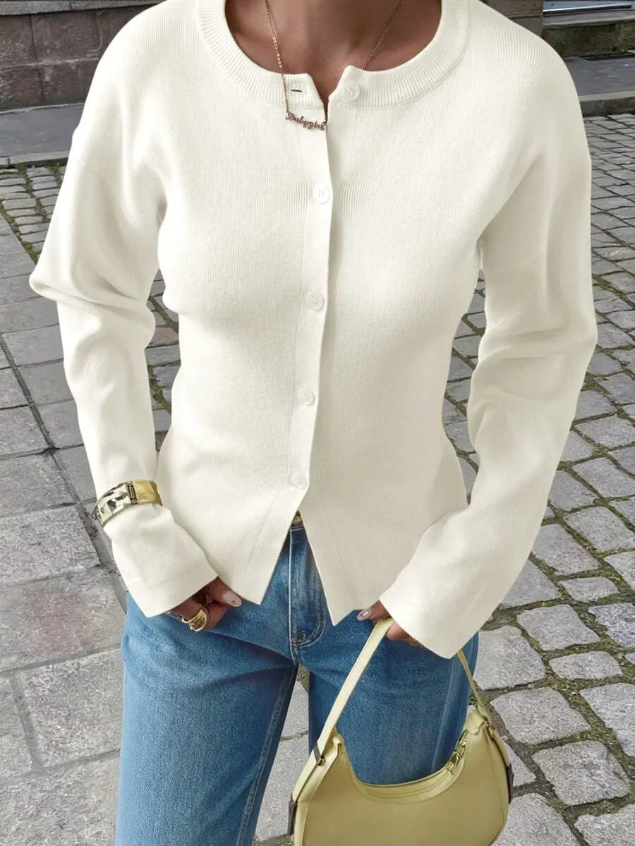 Cardigan met knopen en lange mouwen