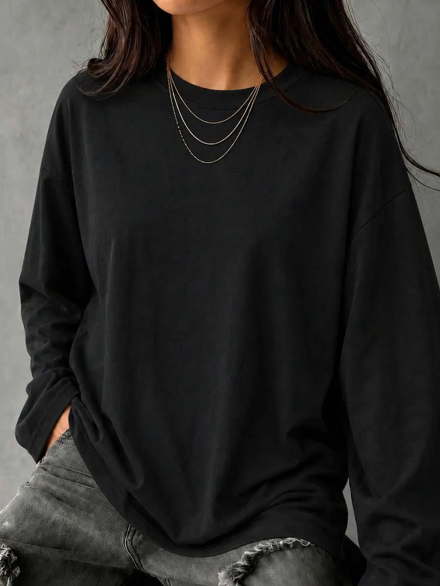 Oversized T-shirt met lange mouwen