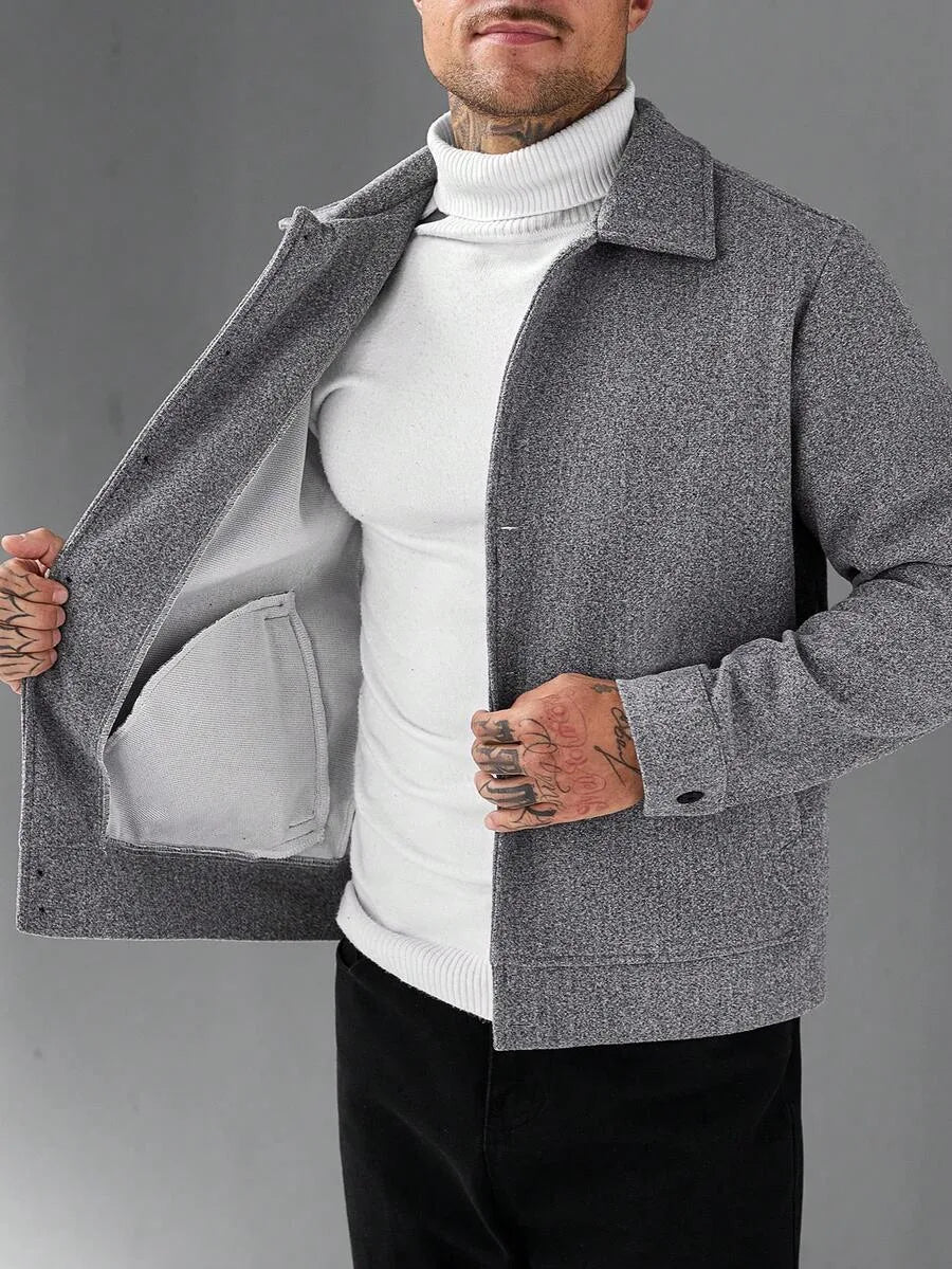 Bomberjack met collared neckline
