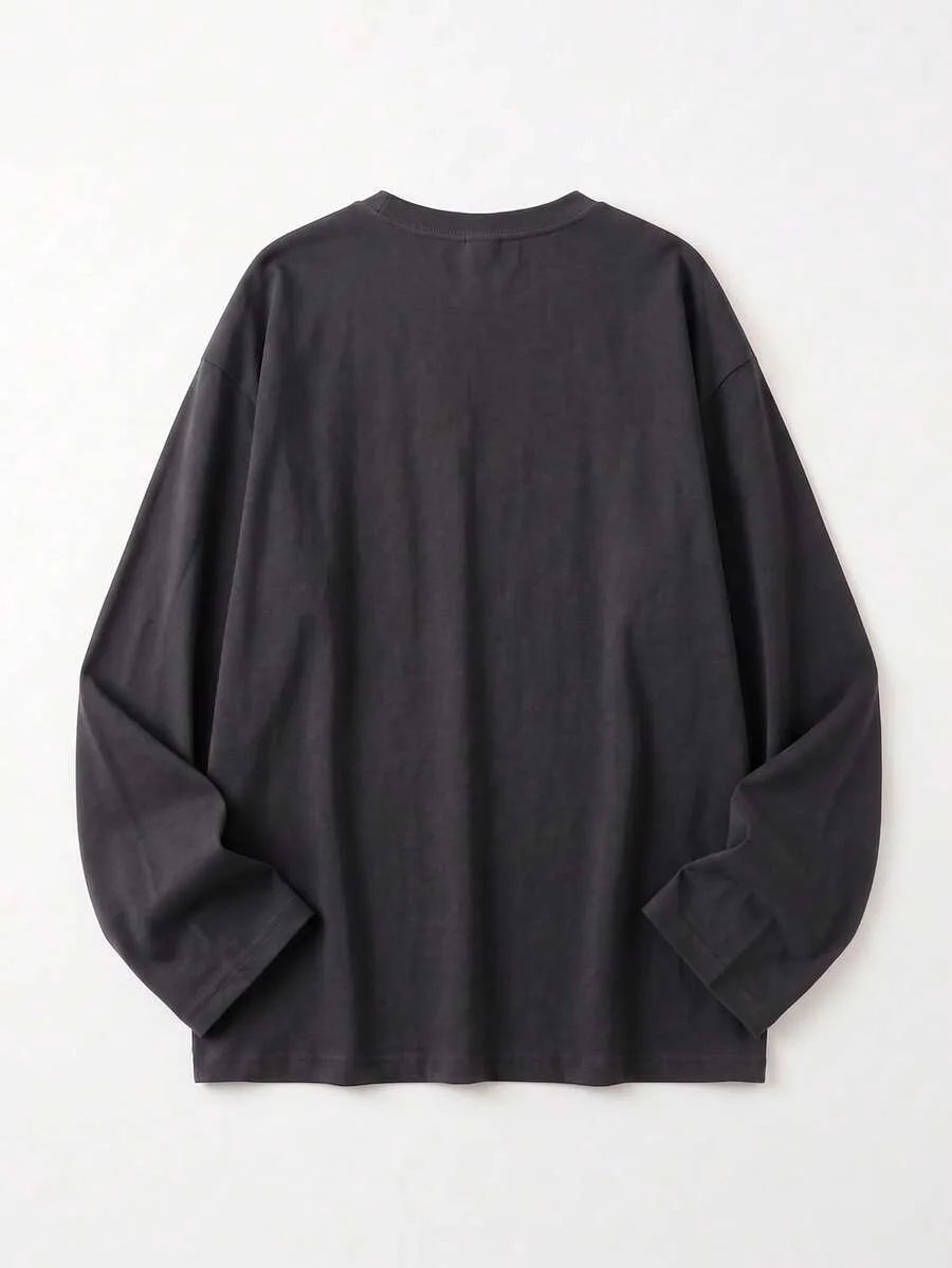 Oversized T-shirt met lange mouwen