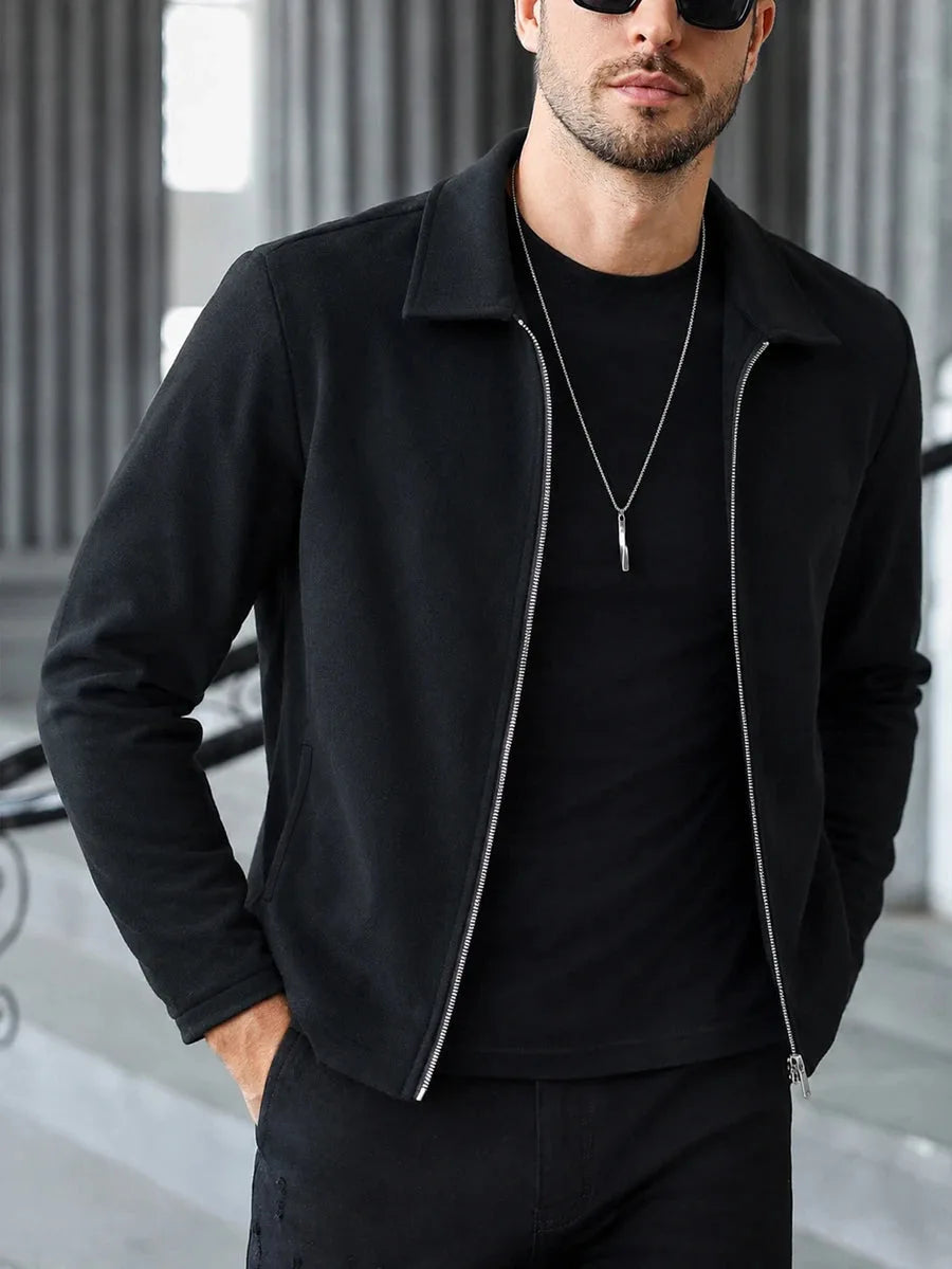 Bomberjack met collared neckline