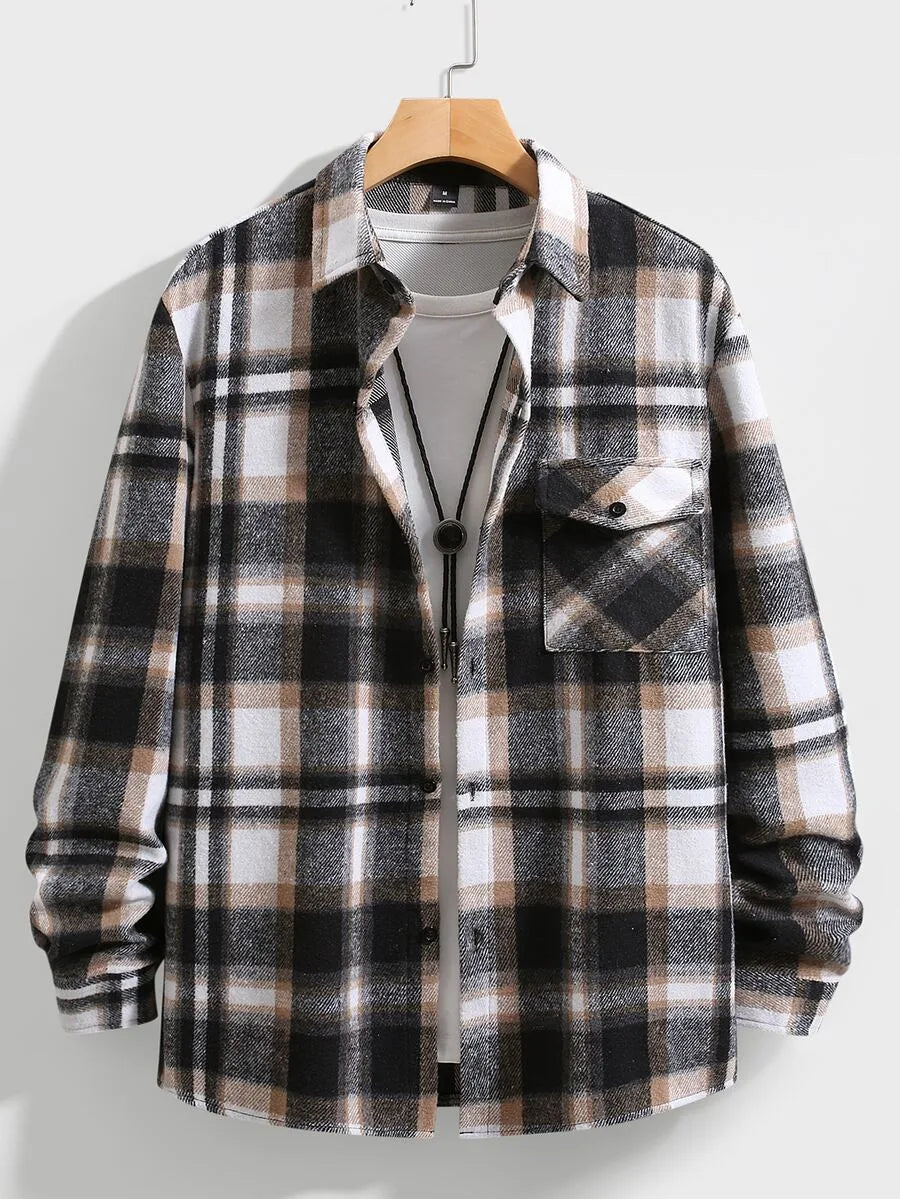 Overshirt met plaid patroon