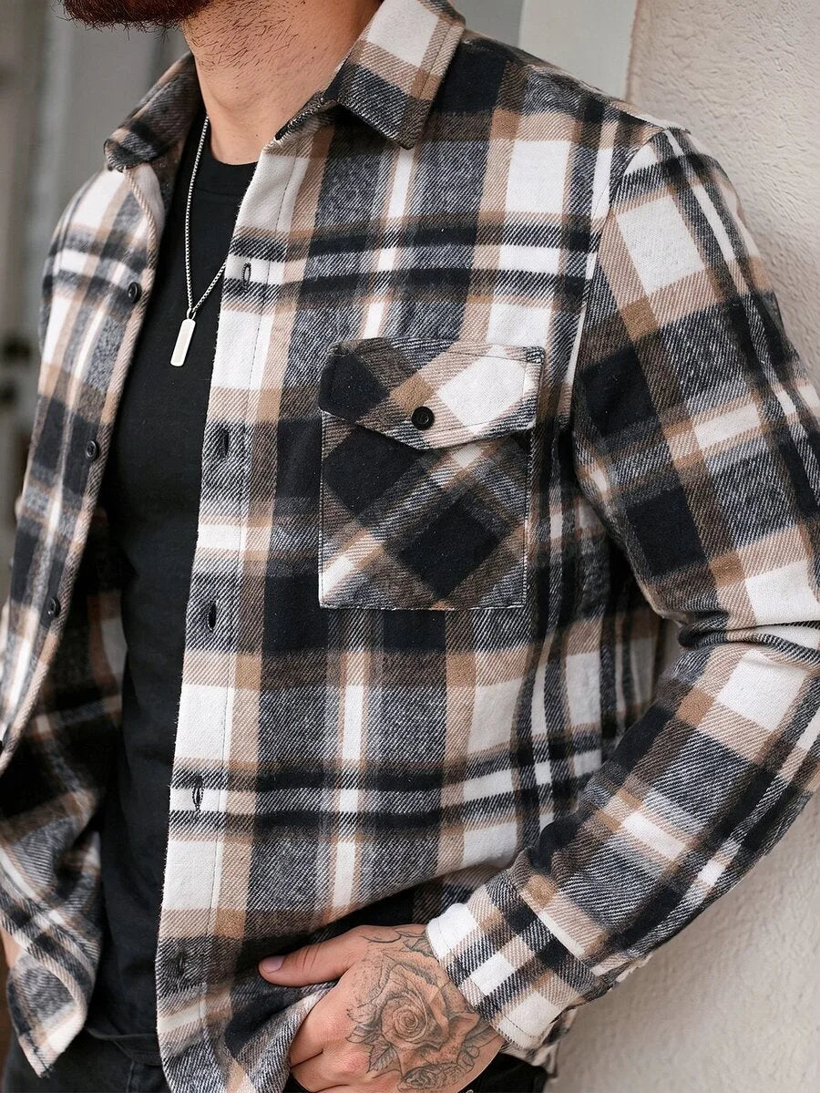 Overshirt met plaid patroon