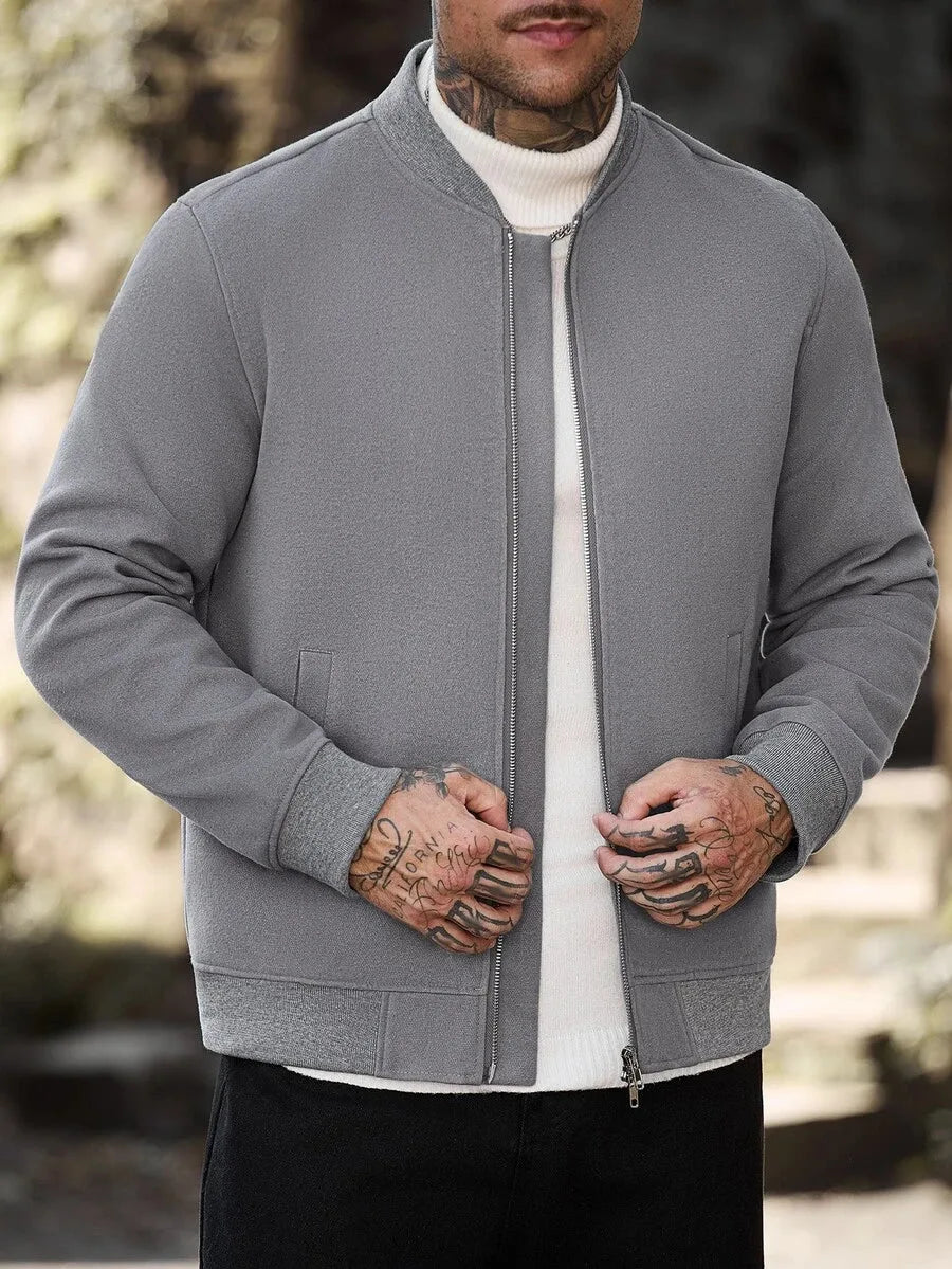 Bomberjack met collared neckline