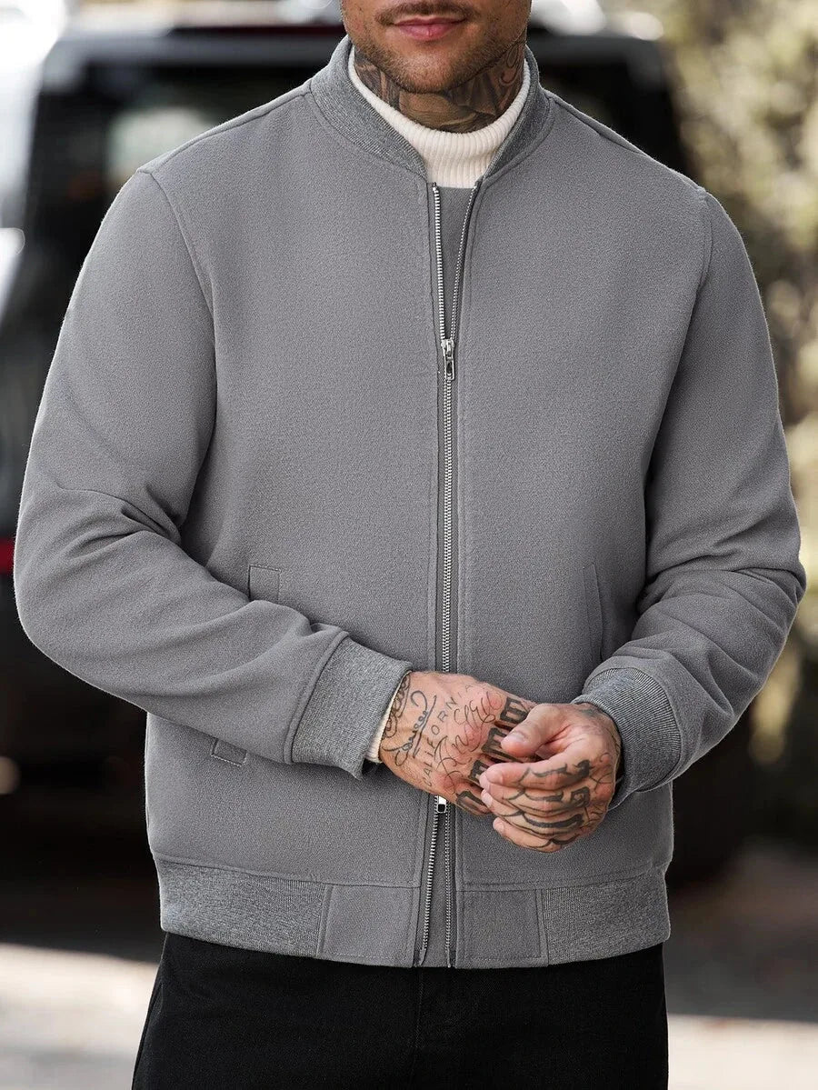 Bomberjack met collared neckline