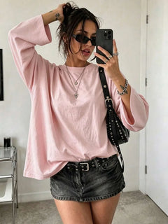 Oversized T-shirt met lange mouwen