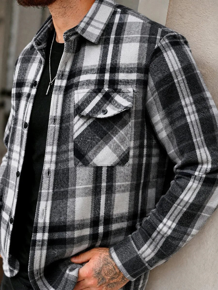 Overshirt met plaid patroon