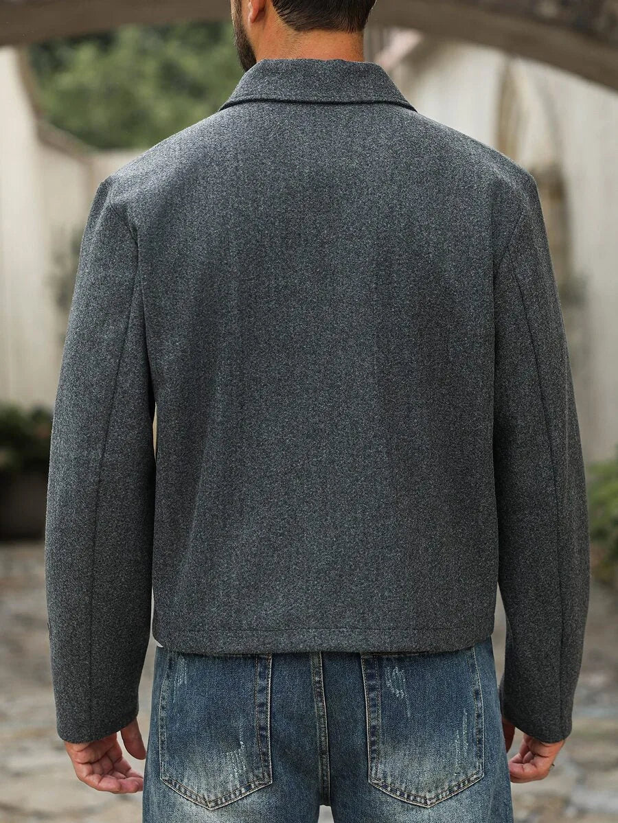 Bomberjack met collared neckline