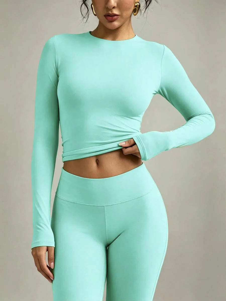Slim fit T-shirt met lange mouwen
