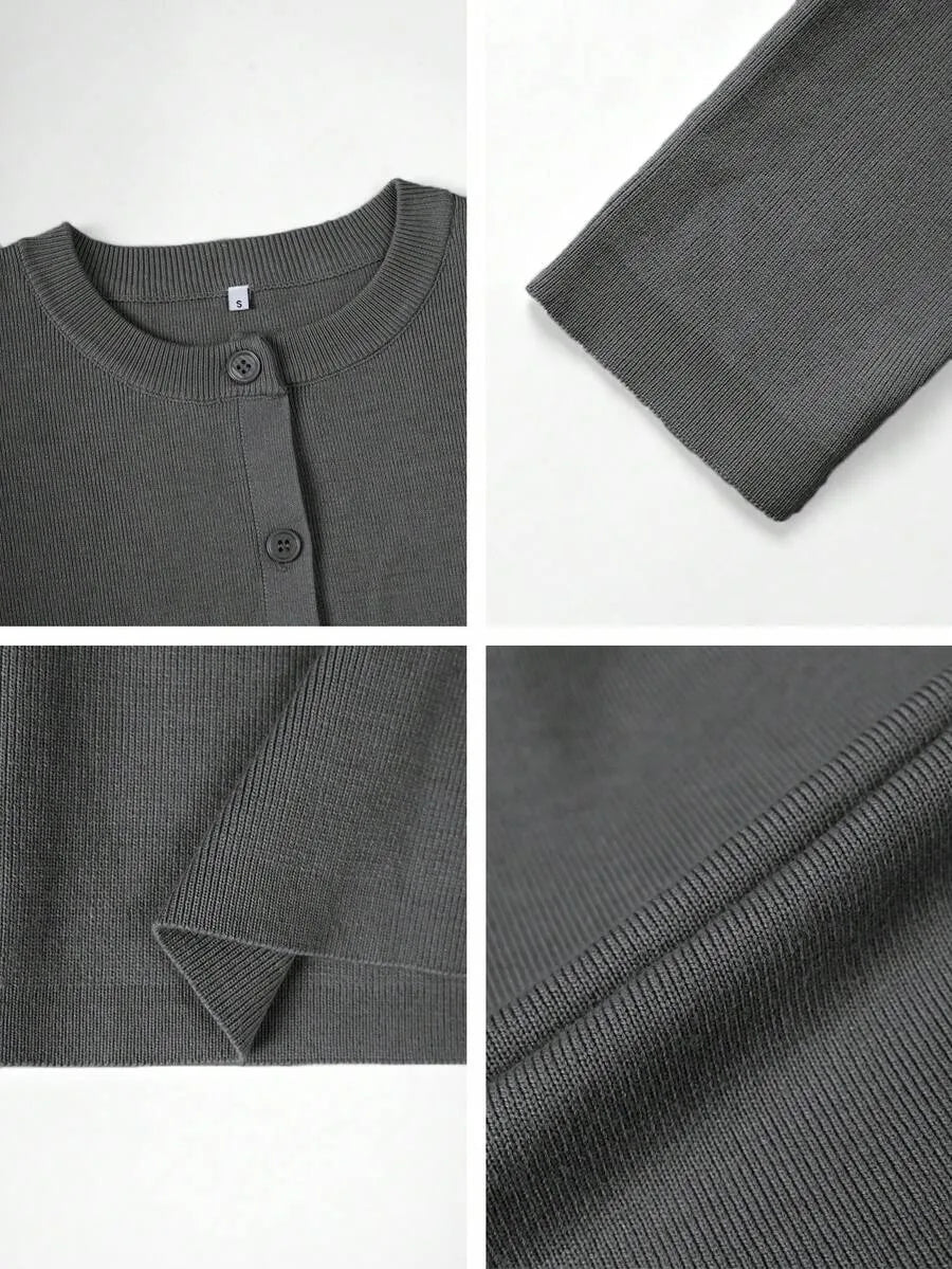 Cardigan met knopen en lange mouwen