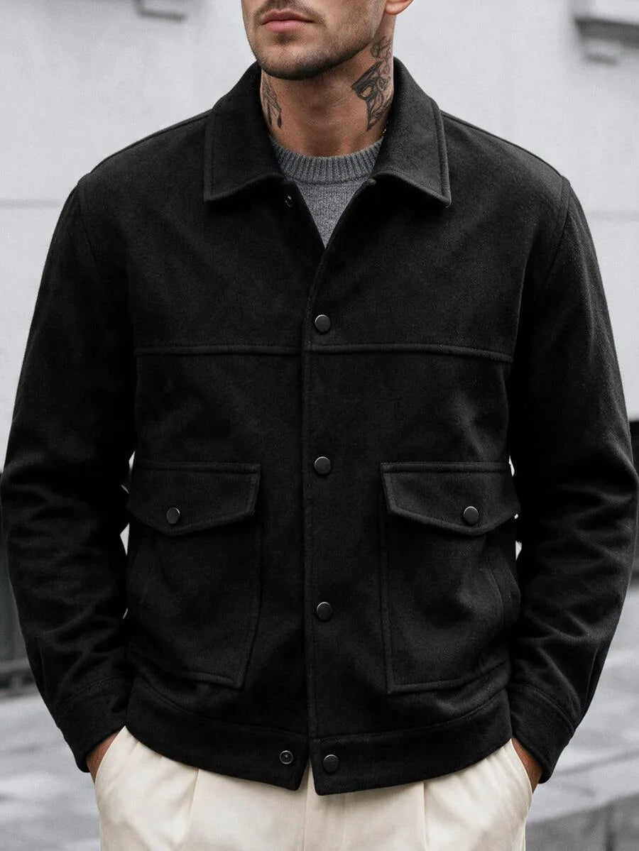 Bomberjack met collared neckline