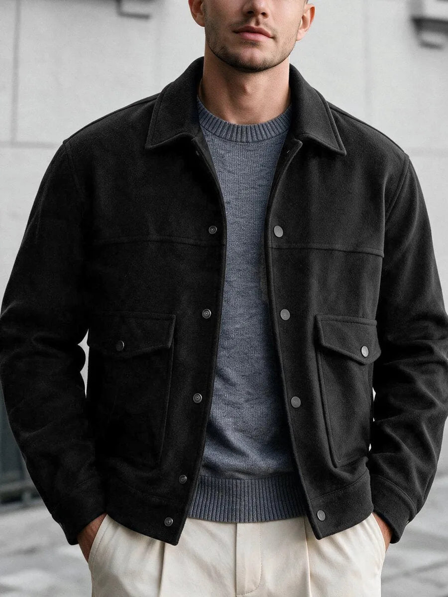 Bomberjack met collared neckline
