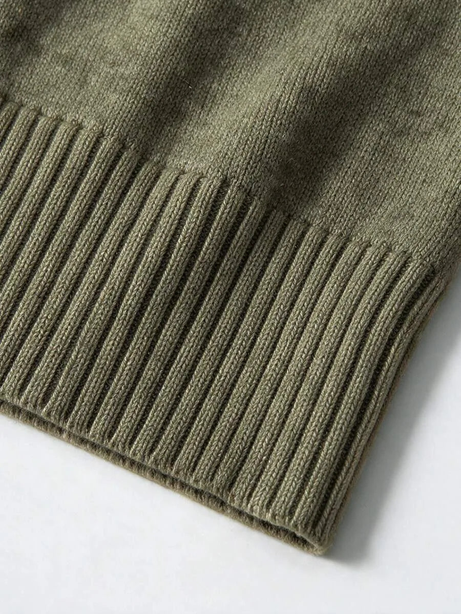 Sweater met kant en ronde hals