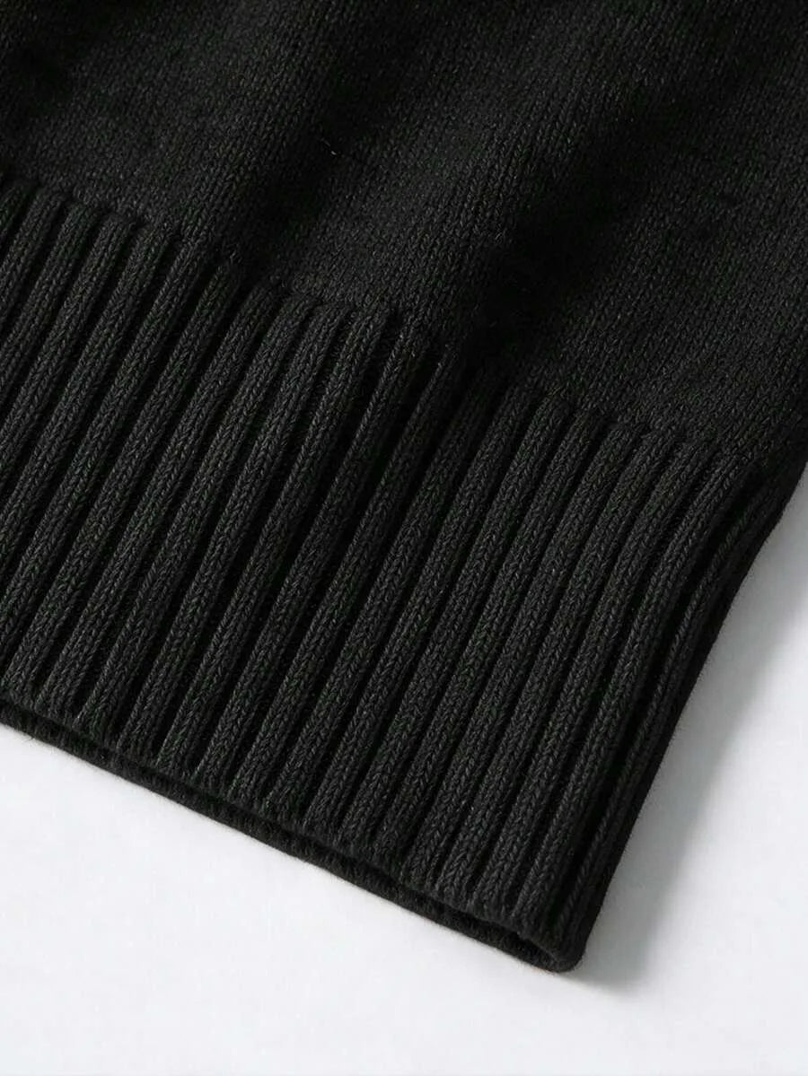 Sweater met kant en ronde hals