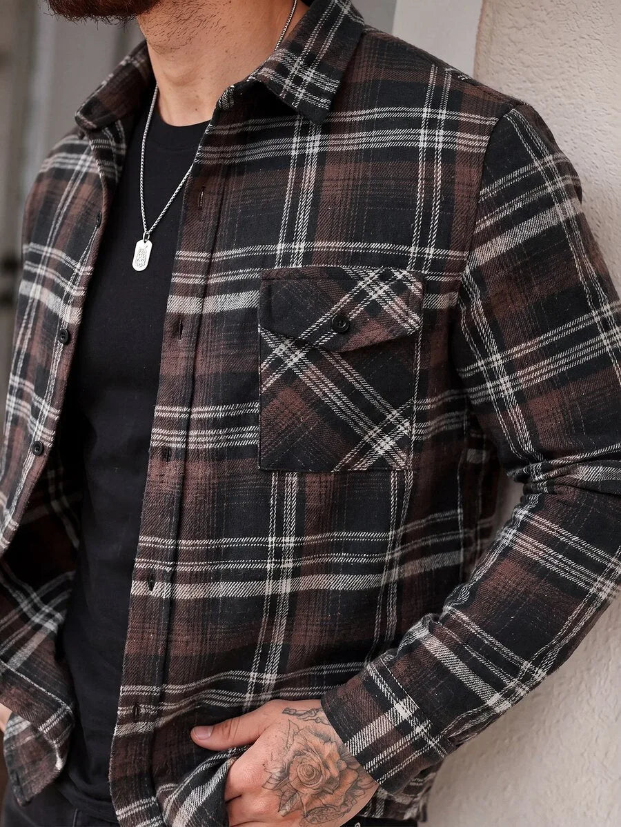Overshirt met plaid patroon