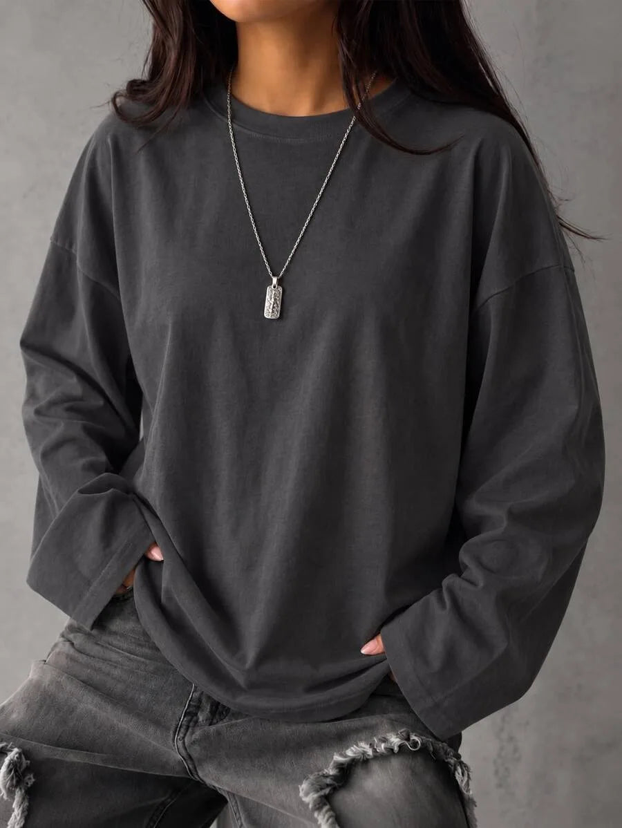 Oversized T-shirt met lange mouwen