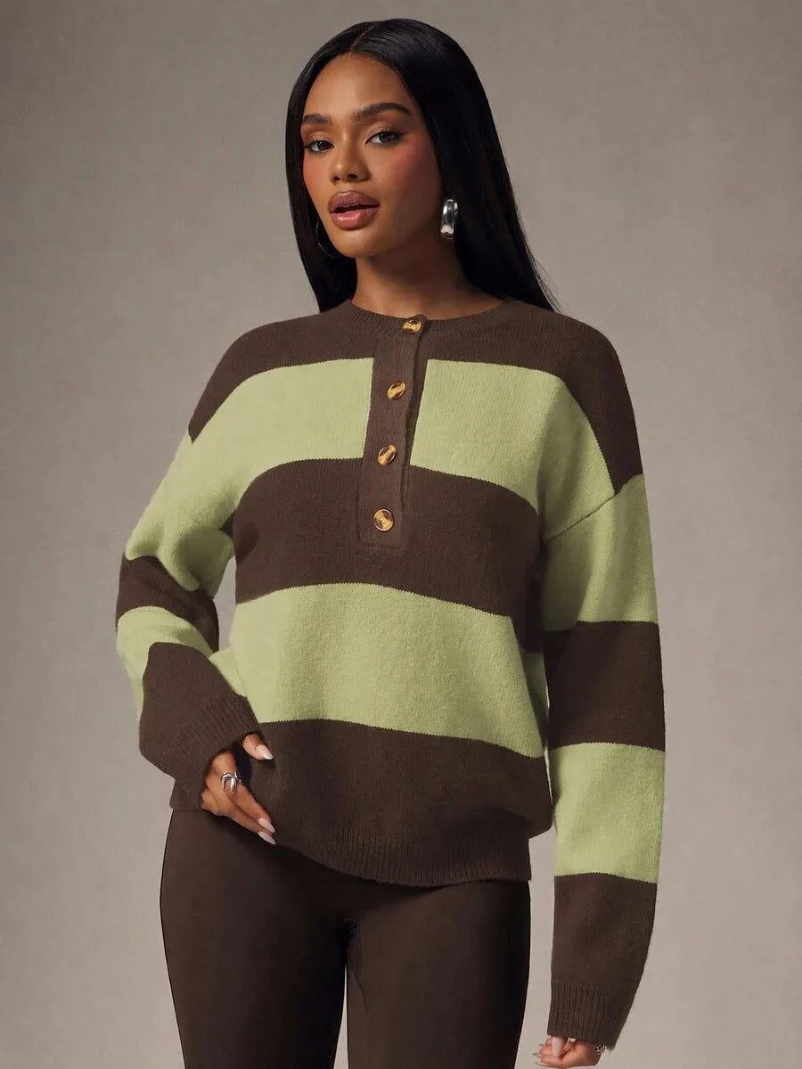 Oversized sweater met knopen