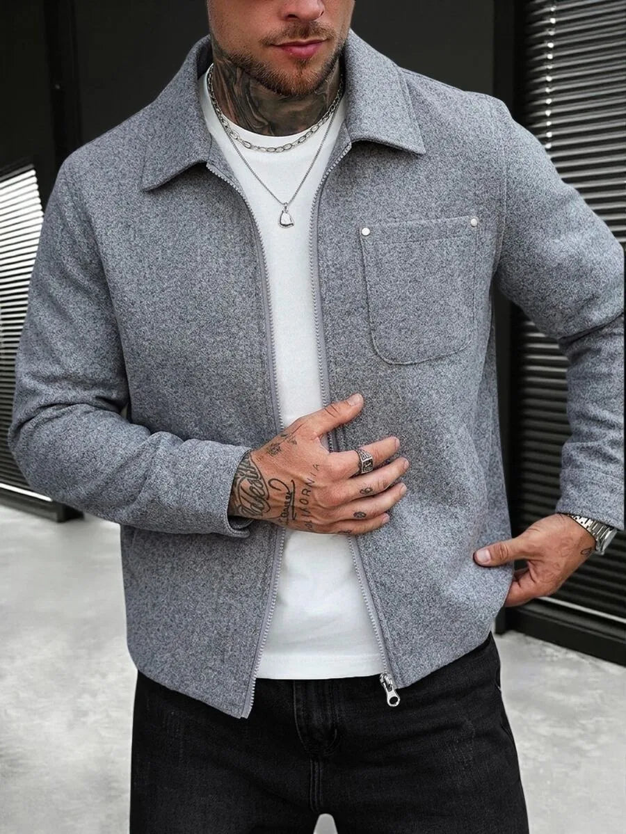 Bomberjack met collared neckline