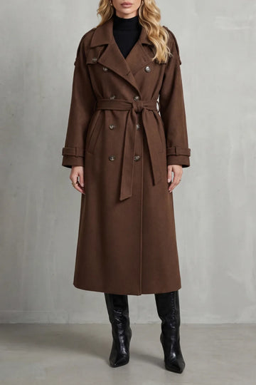 Oversized wollen trenchcoat