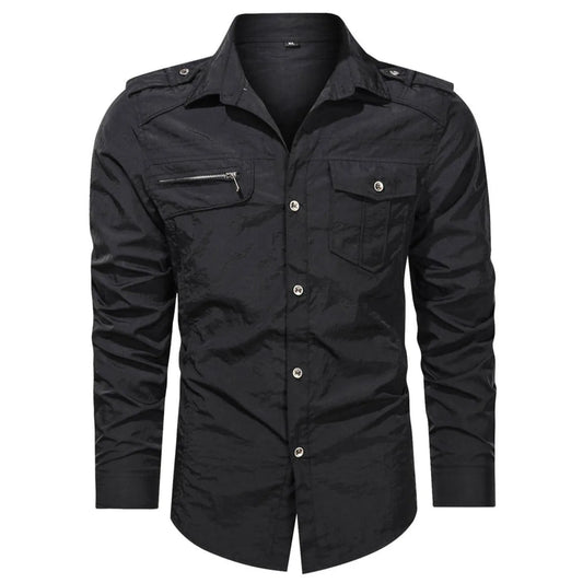 Casual overhemd met mandarin collar
