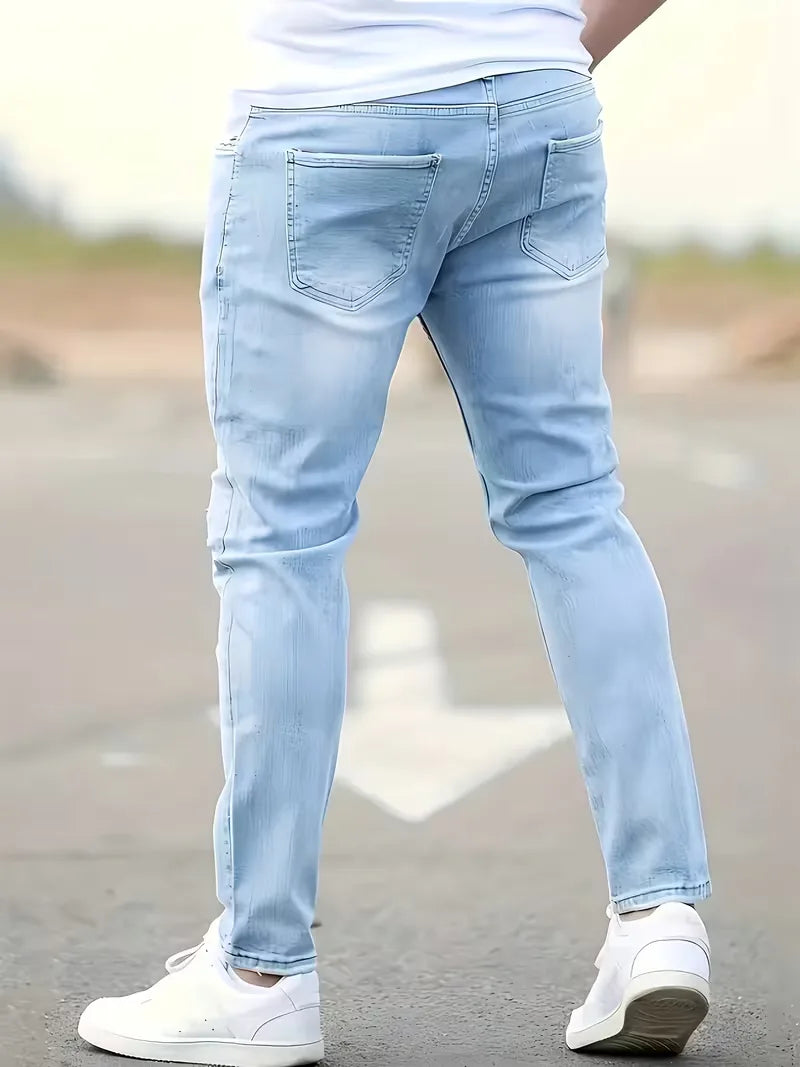 Slim fit jeans met vijf-pocket ontwerp