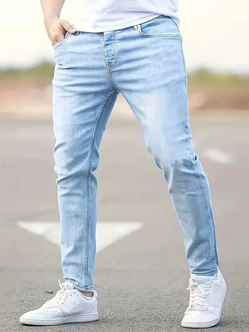 Slim fit jeans met vijf-pocket ontwerp