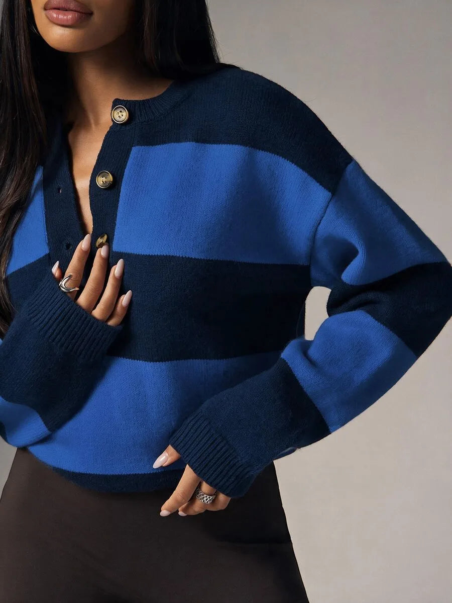 Oversized sweater met knopen