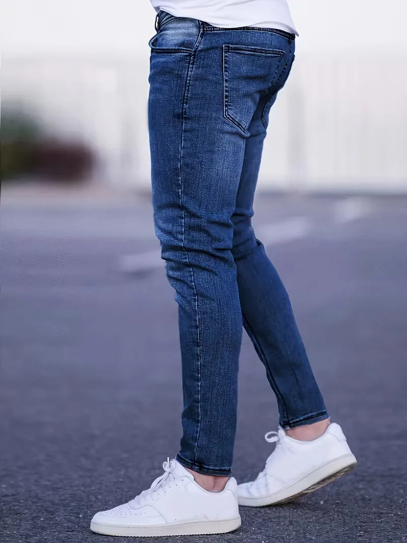Slim fit jeans met vijf-pocket ontwerp