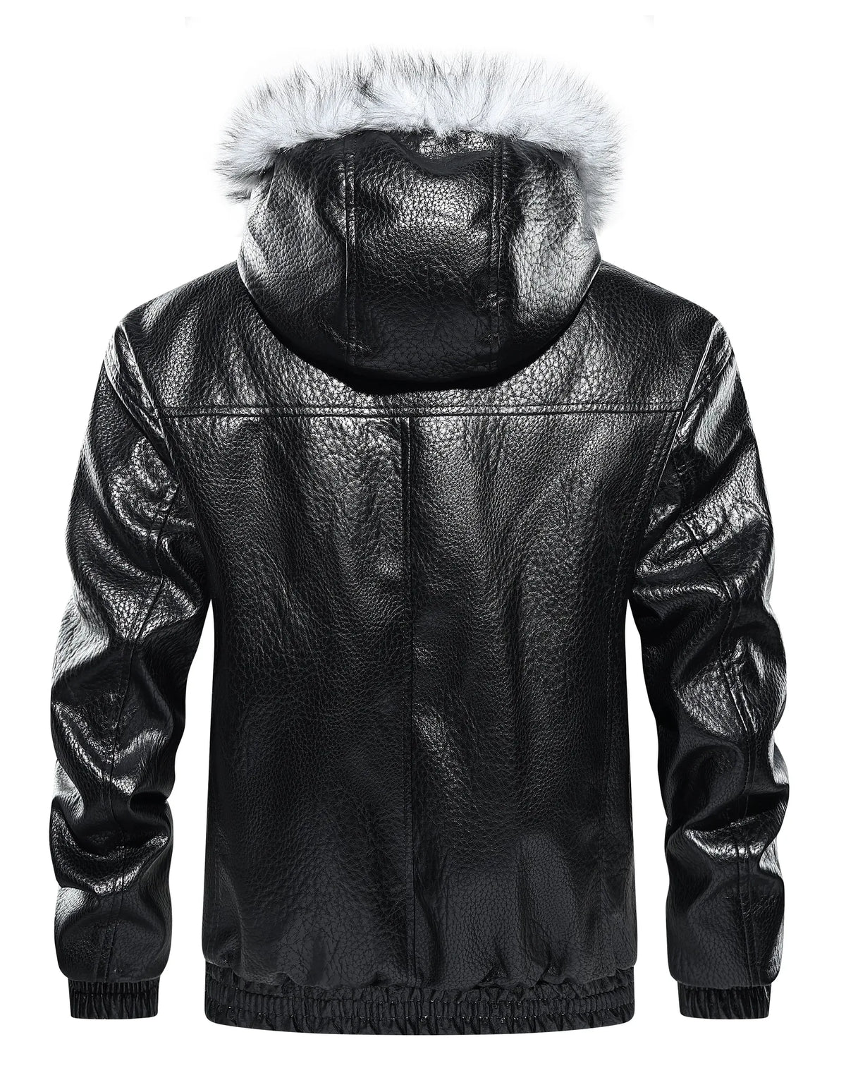 Leren jas met shearling interieur