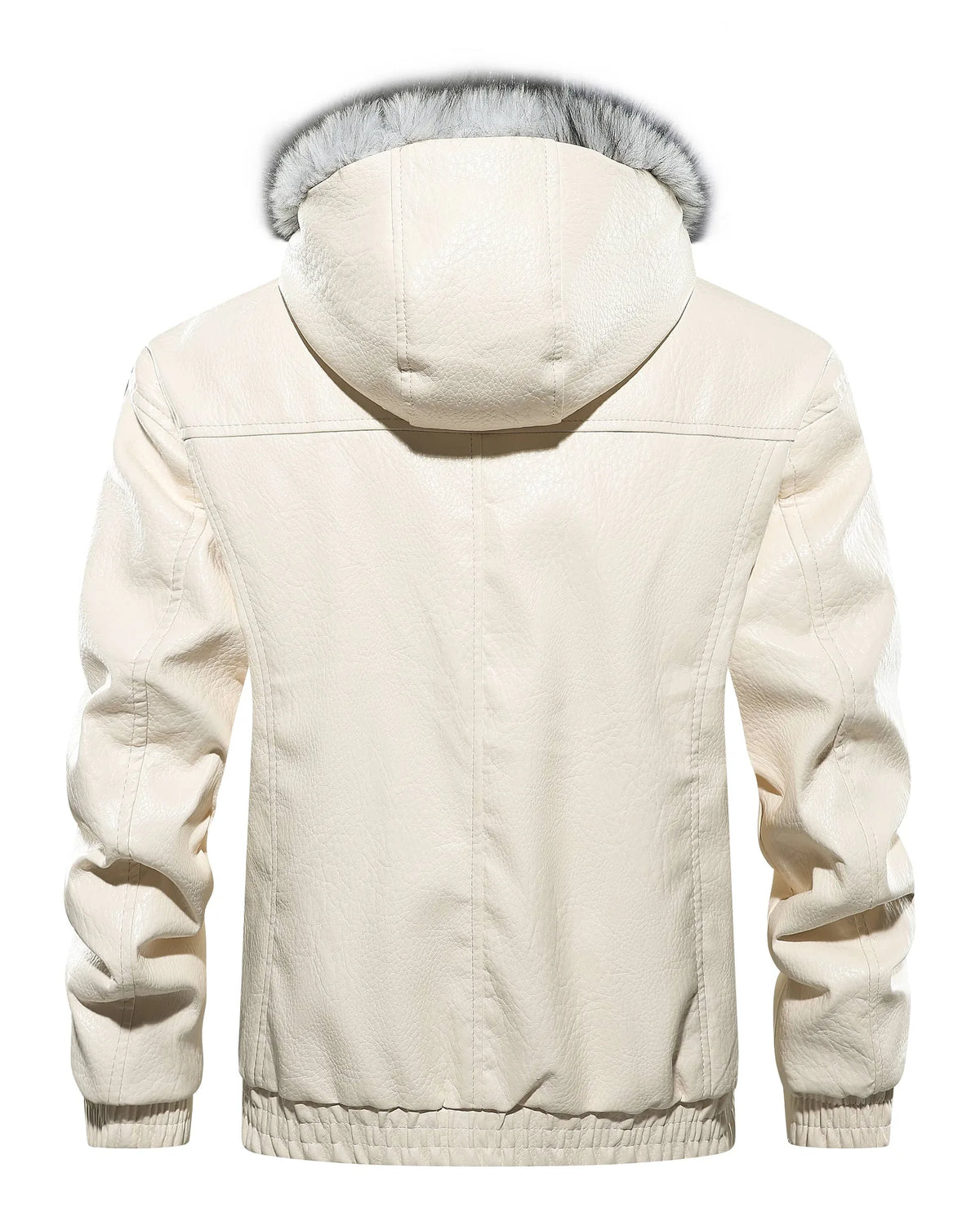 Leren jas met shearling interieur