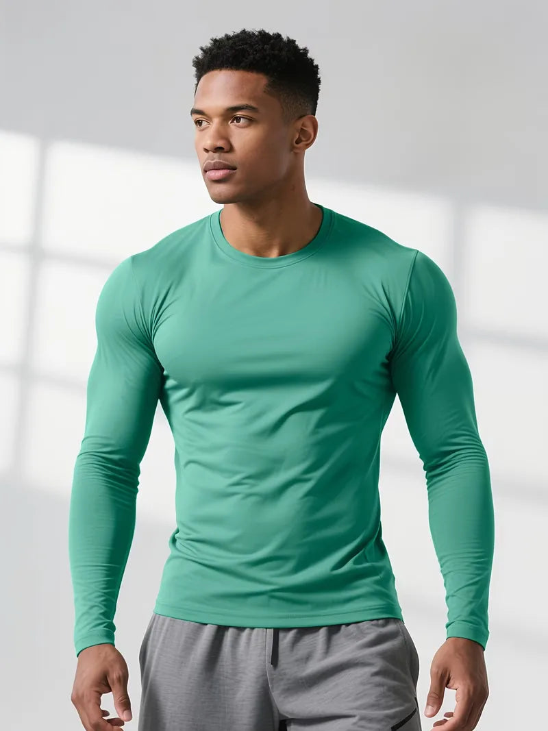 Longsleeve slim fit groen