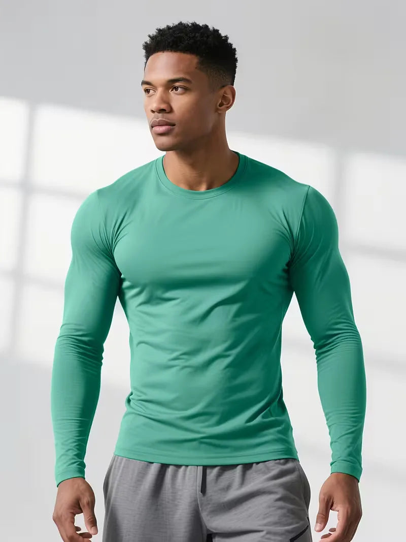 Longsleeve slim fit groen