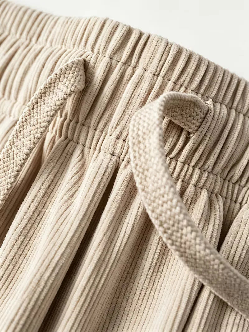 Lounge set met corduroy jacket