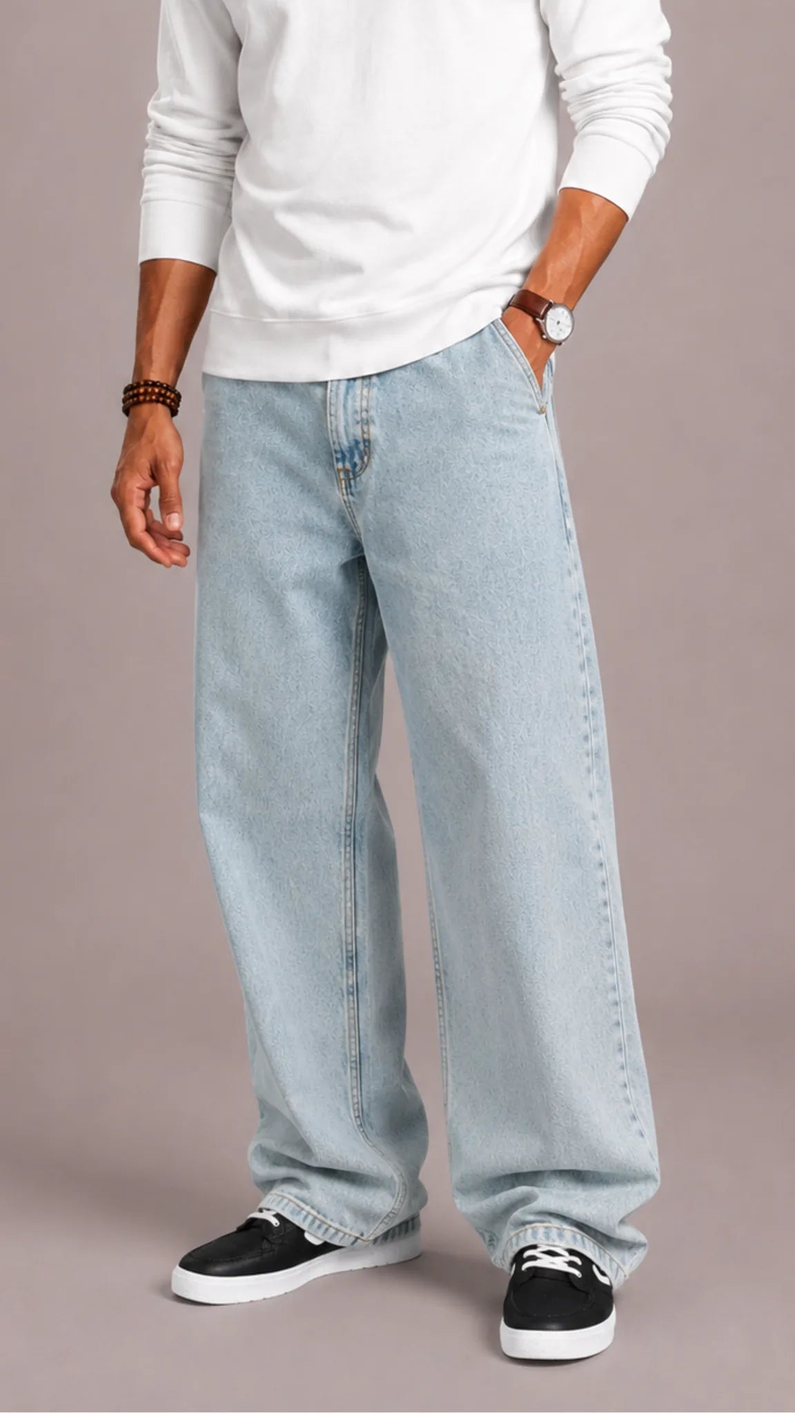 Loose fit jeans met vijf zakken