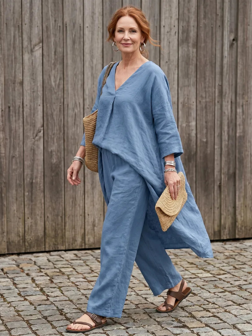 Set met oversized top en wijde broek