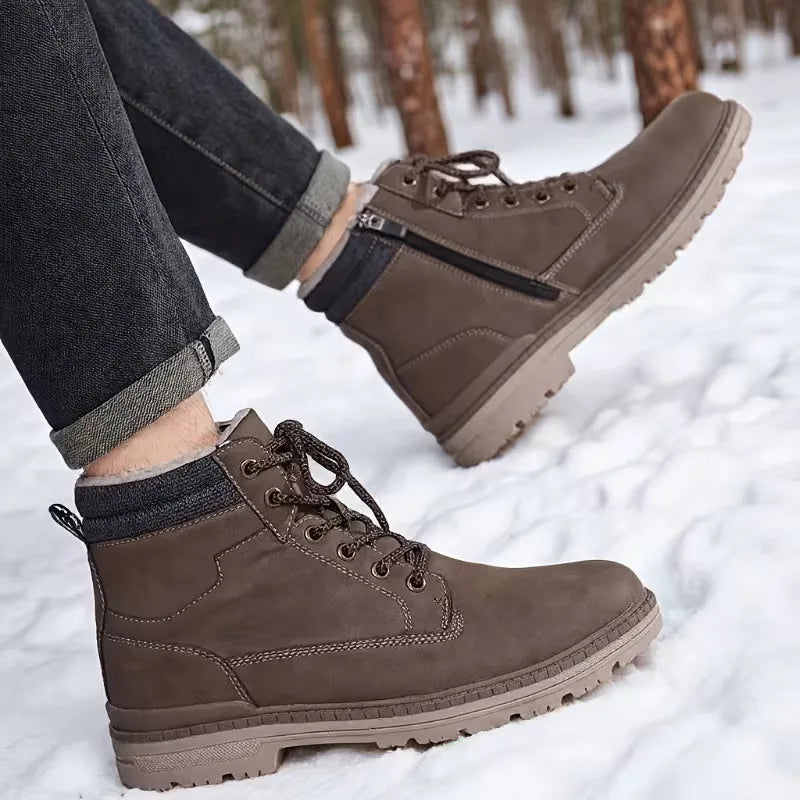 Veterschoenen boots met zijrits