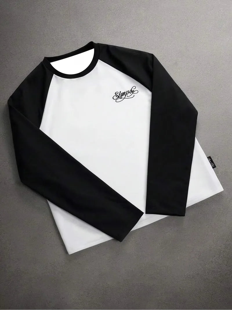 Longsleeve T-shirt met contrast